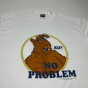 Alf No Problem t-shirt XL alien 1987 sitcom tv show funny vintage Single Stitch